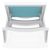 Pacific Stacking Sling Chaise Lounge White - Turquoise ISP089-WHI-TRQ #4