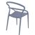 Pia Outdoor Dining Chair Dark Gray ISP086-DGR #3