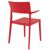 Plus Outdoor Dining Arm Chair Red ISP093-RED #2