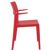 Plus Outdoor Dining Arm Chair Red ISP093-RED #5