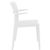 Plus Outdoor Dining Arm Chair White ISP093-WHI #2