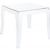 Queen Polycarbonate Square side Table Transparent ISP065