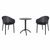 Sky Bistro Set with Octopus 24" Round Table Black S102160