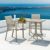 Sky Outdoor Square Folding Table 24 inch Taupe ISP114-DVR #8