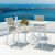 Sky Outdoor Square Folding Table 24 inch White ISP114-WHI #8
