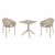 Sky Pro Dining Set with Sky 27" Square Table Taupe S151108-DVR #2