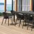 Sky Pro Stacking Outdoor Dining Chair Black ISP151-BLA #9