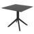 Sky Square Outdoor Dining Table 31 inch Black ISP106