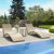 Slim Stacking Pool Lounger Taupe with Canvas Granite Paddings Set of 2 ISP0872C-DVR-CGR #7