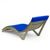 Slim Stacking Pool Lounger Taupe with Pacific Blue Paddings Set of 2 ISP0872C-DVR-CPB #10