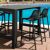 Vegas Air 5 pc Outdoor Bar Set with 39" to 55" Extendable Table Black ISP7822S-BLA #2