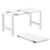 Vegas Air 5 pc Outdoor Bar Set with 39" to 55" Extendable Table White ISP7822S-WHI #5