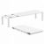 Vegas Patio Dining Table Extendable from 102 to 118 inch White ISP776-WHI #2