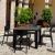 Vegas Patio Dining Table Extendable from 39 to 55 inch Black ISP772-BLA #10