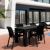 Vegas Patio Dining Table Extendable from 39 to 55 inch Black ISP772-BLA #7