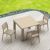 Vegas Patio Dining Table Extendable from 39 to 55 inch Taupe ISP772-DVR #5