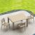 Vegas Patio Dining Table Extendable from 39 to 55 inch Taupe ISP772-DVR #6