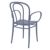 Victor XL Resin Outdoor Arm Chair Dark Gray ISP253-DGR #2