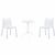 Vita Bistro Set with Sky 24" Round Folding Table White S049121