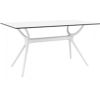 Air Rectangle Outdoor Dining Table 55 inch White ISP705