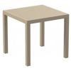 Ares Resin Outdoor Dining Table 31 inch Square Taupe ISP164