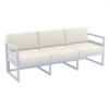 Mykonos Patio Sofa Silver Gray with Natural Cushion ISP1313