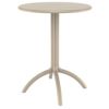 Octopus Resin Outdoor Dining Table 24 inch Round Taupe ISP160