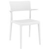 Plus Outdoor Dining Arm Chair White ISP093