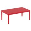 Sky Rectangle Resin Outdoor Coffee Table Red ISP104