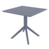 Sky Square Outdoor Dining Table 31 inch Dark Gray ISP106