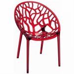Crystal Outdoor Dining Chair Transparent Red ISP052