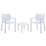 Diva Conversation Set with Ocean Side Table White S028066