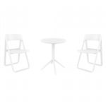 Dream Bistro Set with Sky 24" Round Folding Table White S079121