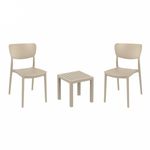 Monna Conversation Set with Ocean Side Table Taupe S127066
