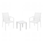 Pacific Balcony Set with Ocean Side Table White S023066