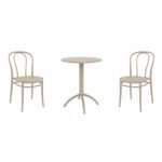 Victor Bistro Set with Octopus 24" Round Table Taupe S252160