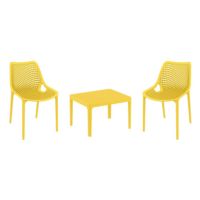 Air Conversation Set with Sky 24" Side Table Yellow S014109