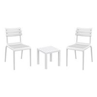 Helen Conversation Set with Ocean Side Table White S284066