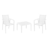 Pacific Balcony Set with Sky 24" Side Table White S023109