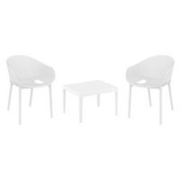 Sky Pro Conversation Set with Sky 24" Side Table White S151109