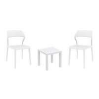 Snow Conversation Set with Ocean Side Table White S092066