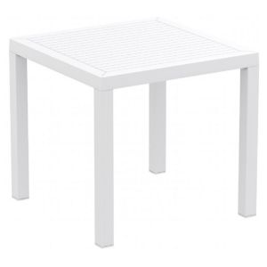 Ares Resin Outdoor Dining Table 31 inch Square White ISP164