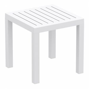 Ocean Square Resin Outdoor Side Table White ISP066-WHI