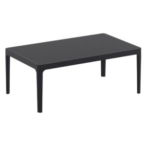 Sky Rectangle Resin Outdoor Coffee Table Black ISP104