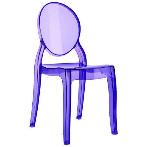 Baby Elizabeth Polycarbonate Kids Chair Transparent Violet ISP051-TVIO