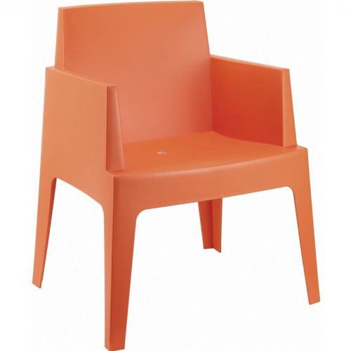 Box Outdoor Dining Chair Orange ISP058-ORA