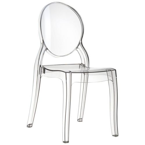 Elizabeth Clear Polycarbonate Outdoor Bistro Chair Clear ISP034-TCL