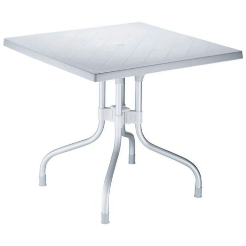Forza Square Folding Table 31 inch - Silver Gray ISP770-SIL