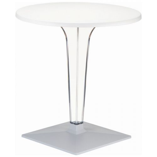 Ice Round Dining Table White Top 28 inch. ISP510-WHI