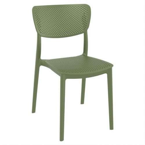 Lucy Outdoor Dining Chair Olive Green ISP129-OLG